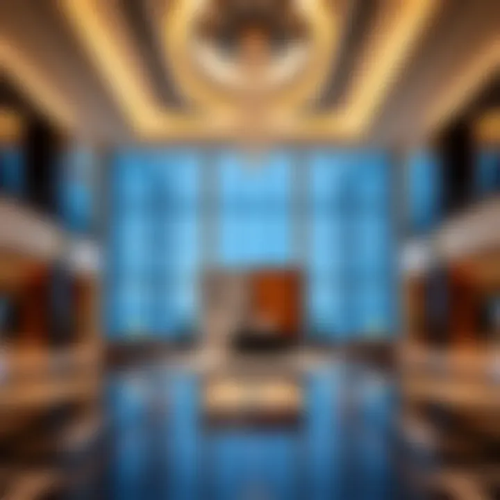 Luxurious lobby interior of Zahrat Al Nahda Building highlighting modern design elements